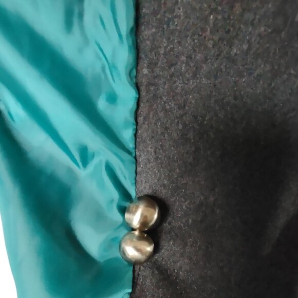 Collection by Gallery Wool Blend Charcoal Coat Size S - Picture 11 of 13